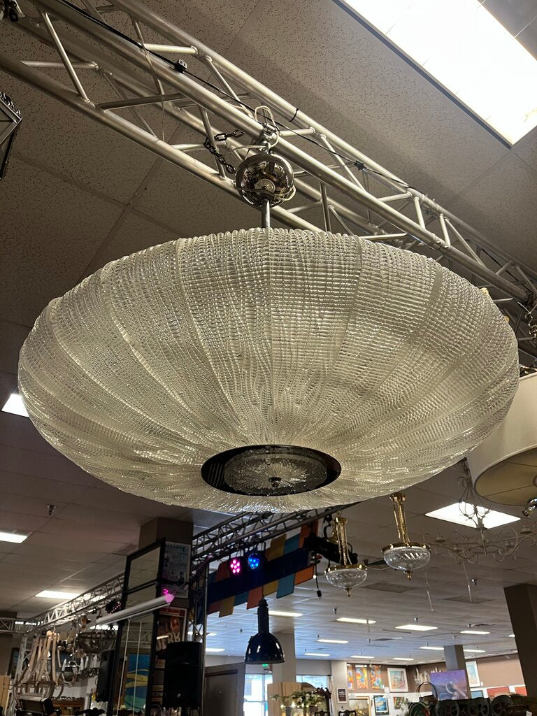 Vintage Murano Piastra Glass Disc Chandelier