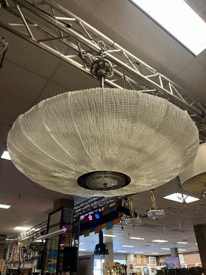 Vintage Murano Piastra Glass Disc Chandelier