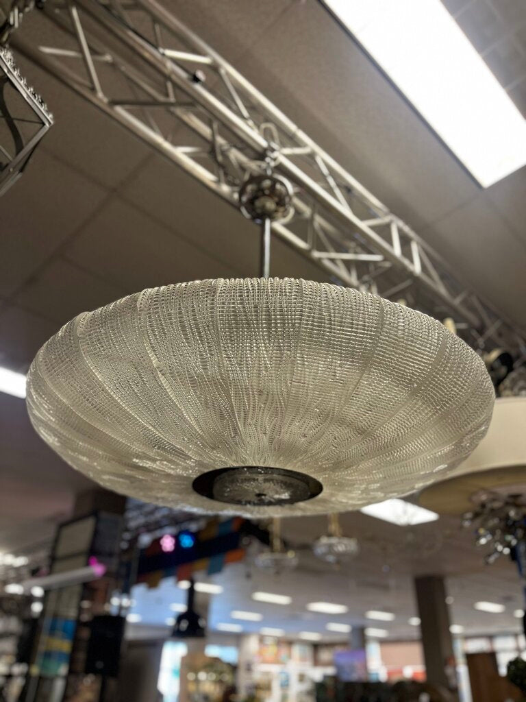 Vintage Murano Piastra Glass Disc Chandelier