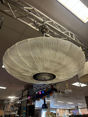 Vintage Murano Piastra Glass Disc Chandelier