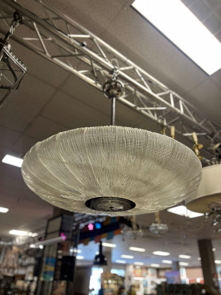 Vintage Murano Piastra Glass Disc Chandelier