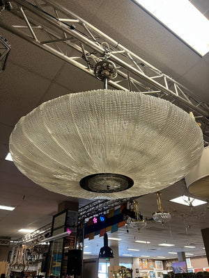 Vintage Murano Piastra Glass Disc Chandelier