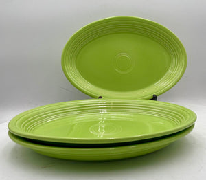 Fiesta Homer Laughlin Chartreuse Oval Platter 13.5"