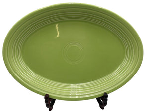 Fiesta Homer Laughlin Chartreuse Oval Platter 13.5" by Miss Daisy's Consignment & Auction House