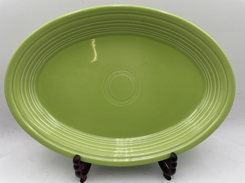 Fiesta Homer Laughlin Chartreuse Oval Platter 13.5"