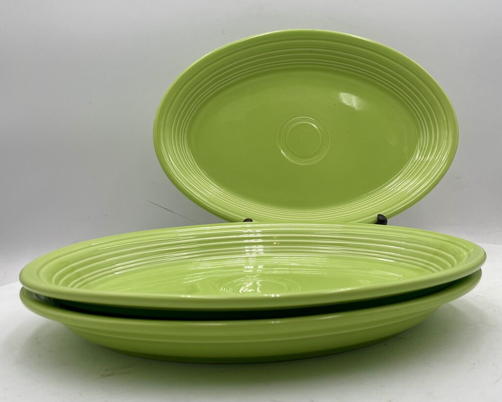 Fiesta Homer Laughlin Chartreuse Oval Platter 13.5"