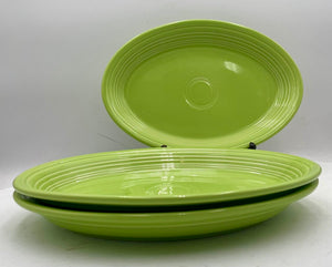 Fiesta Homer Laughlin Chartreuse Oval Platter 13.5"