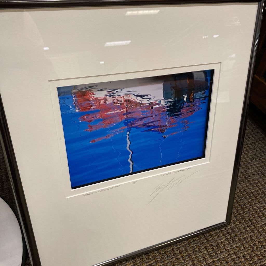 E. Loren Soderberg Tomales Bay Boat Reflection 2/250 Signed Photograph