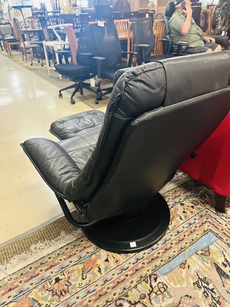 Black Chairworks Chair With Ottoman