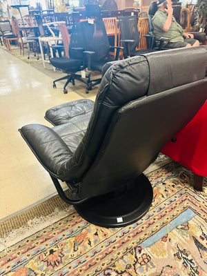 Black Chairworks Chair With Ottoman