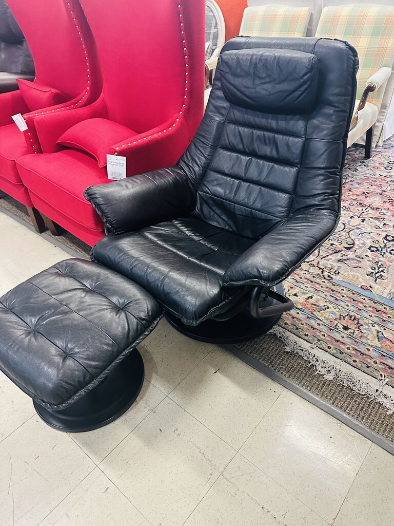 Black Chairworks Chair With Ottoman