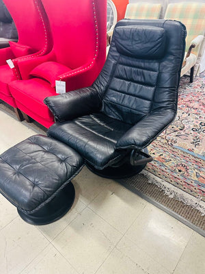 Black Chairworks Chair With Ottoman