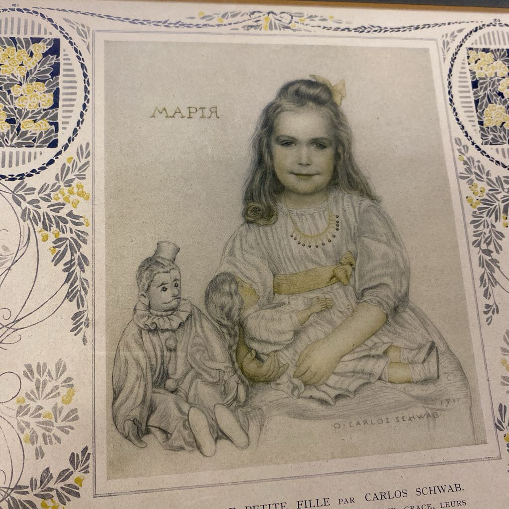 Carlos Schwab Le "Chic" Des Enfants Framed Art Print