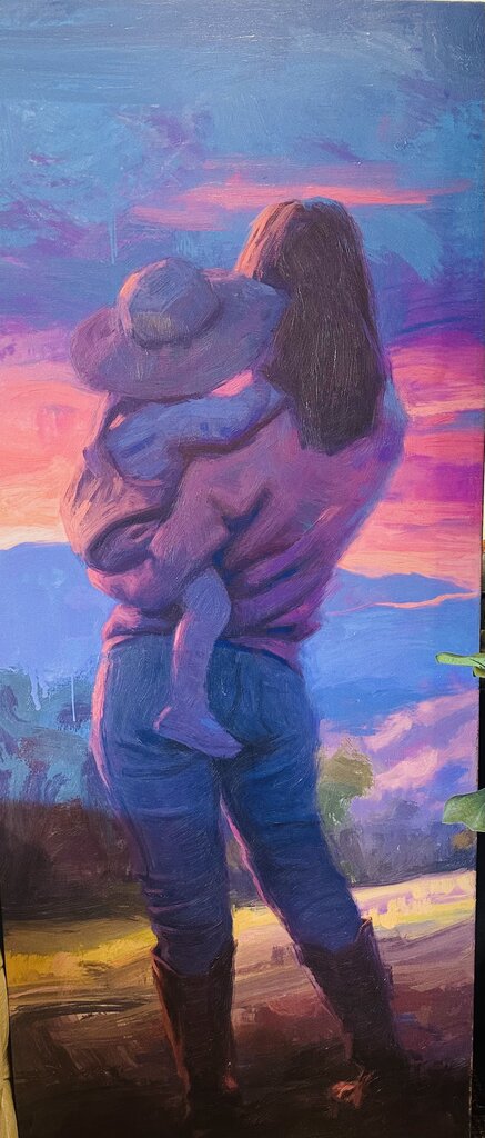 Full Length Mother and Child Giclee by Andres 36"x72"