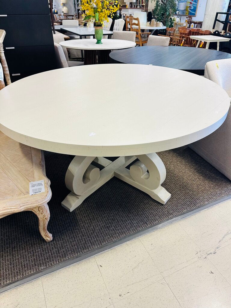 Stone White Round Dining Table 60x30
