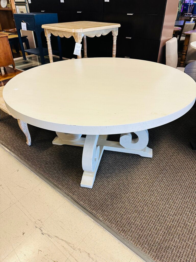 Stone White Round Dining Table 60x30