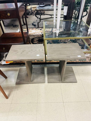 Restoration Hardware I Beam Wood Side Table MSRP $500
