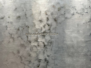 Italian Poala Navone X Egizia Rectangular Silver Plate Hammered Nickel Tray