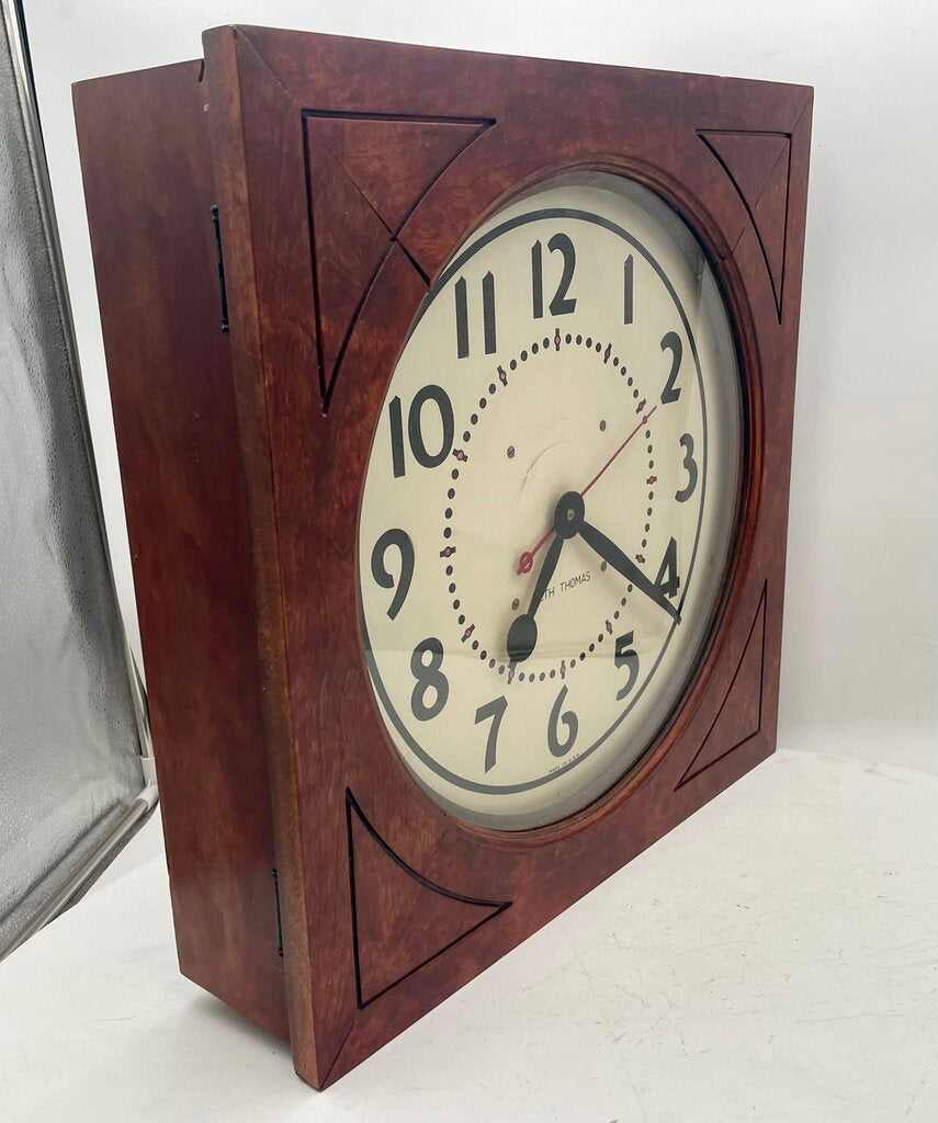 Seth Thomas Oak Case Electric Wall Clock