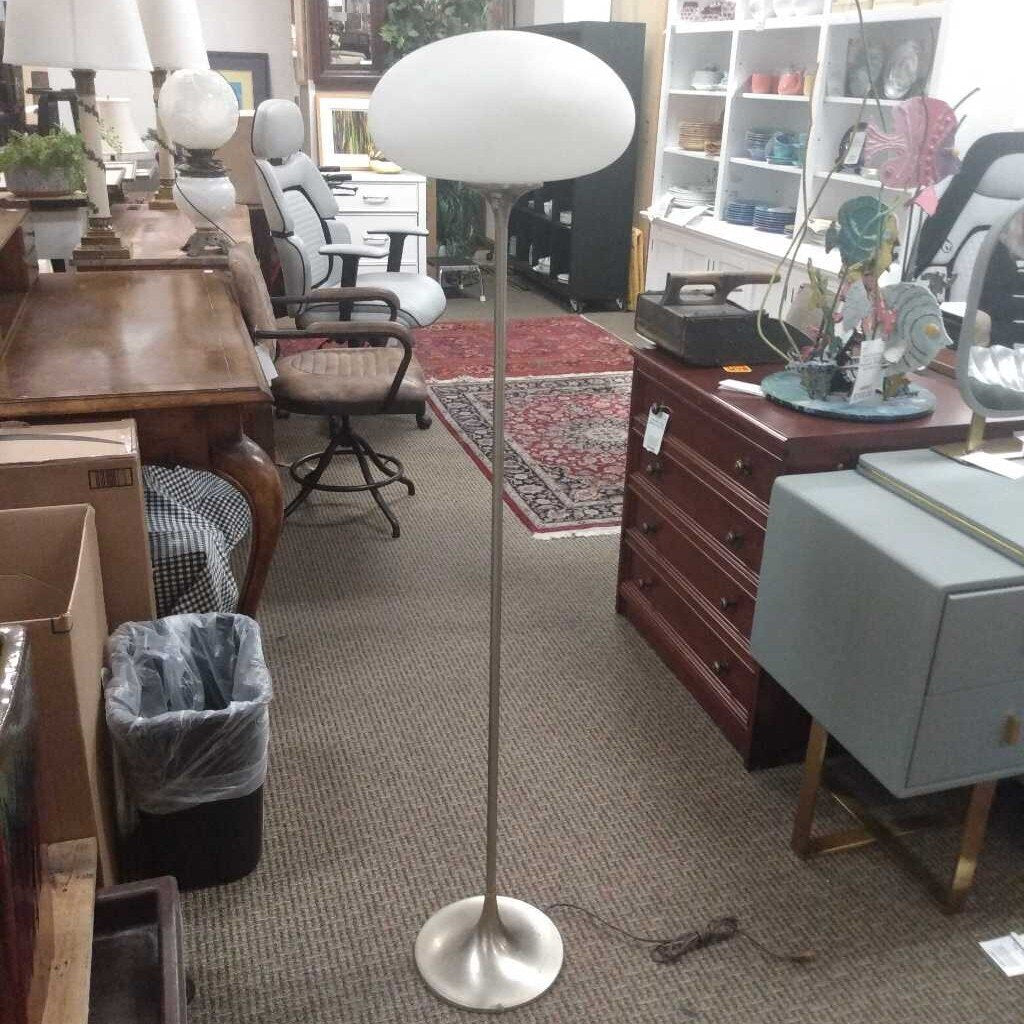 Laurel Mushroom Brass Floor Lamp