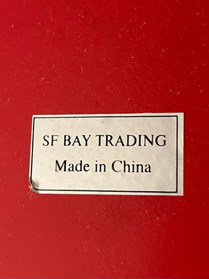 S.F. Trading Chinese Style Red Lacquered Vanity Top Style Mirror
