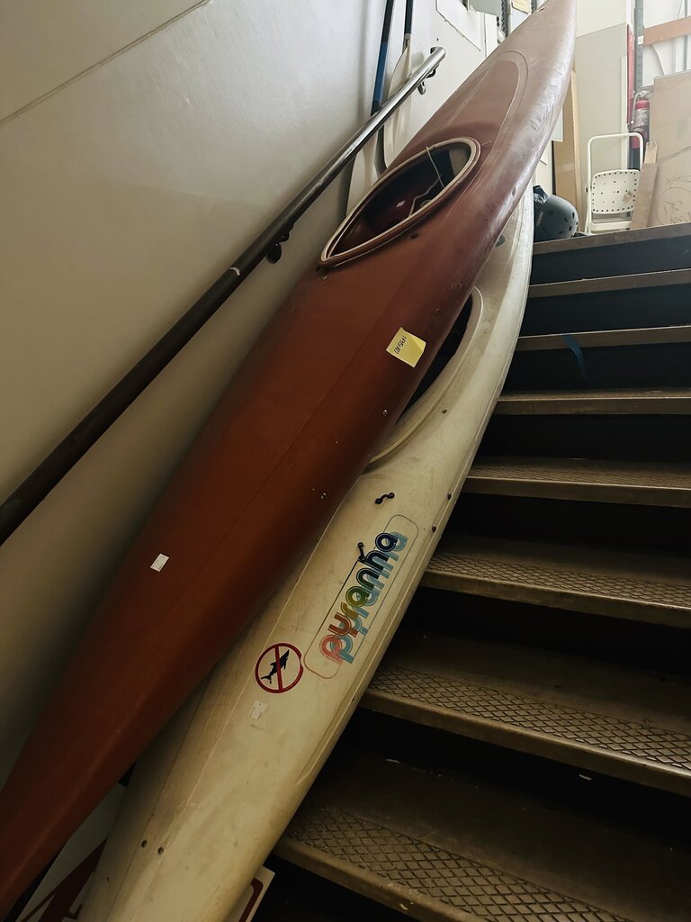 Red Kayak 12 ft. With Paddle by Miss Daisy's Consignment & Auction House