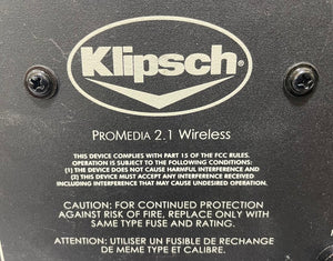Klipsch ProMedia 2.1 Wireless Desk Top Computer Speaker Set (4Pcs)