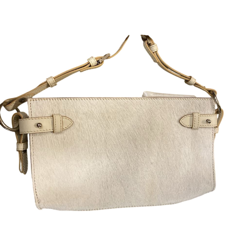 Brazilian Cowhide Ivory Small Crossbody Bag