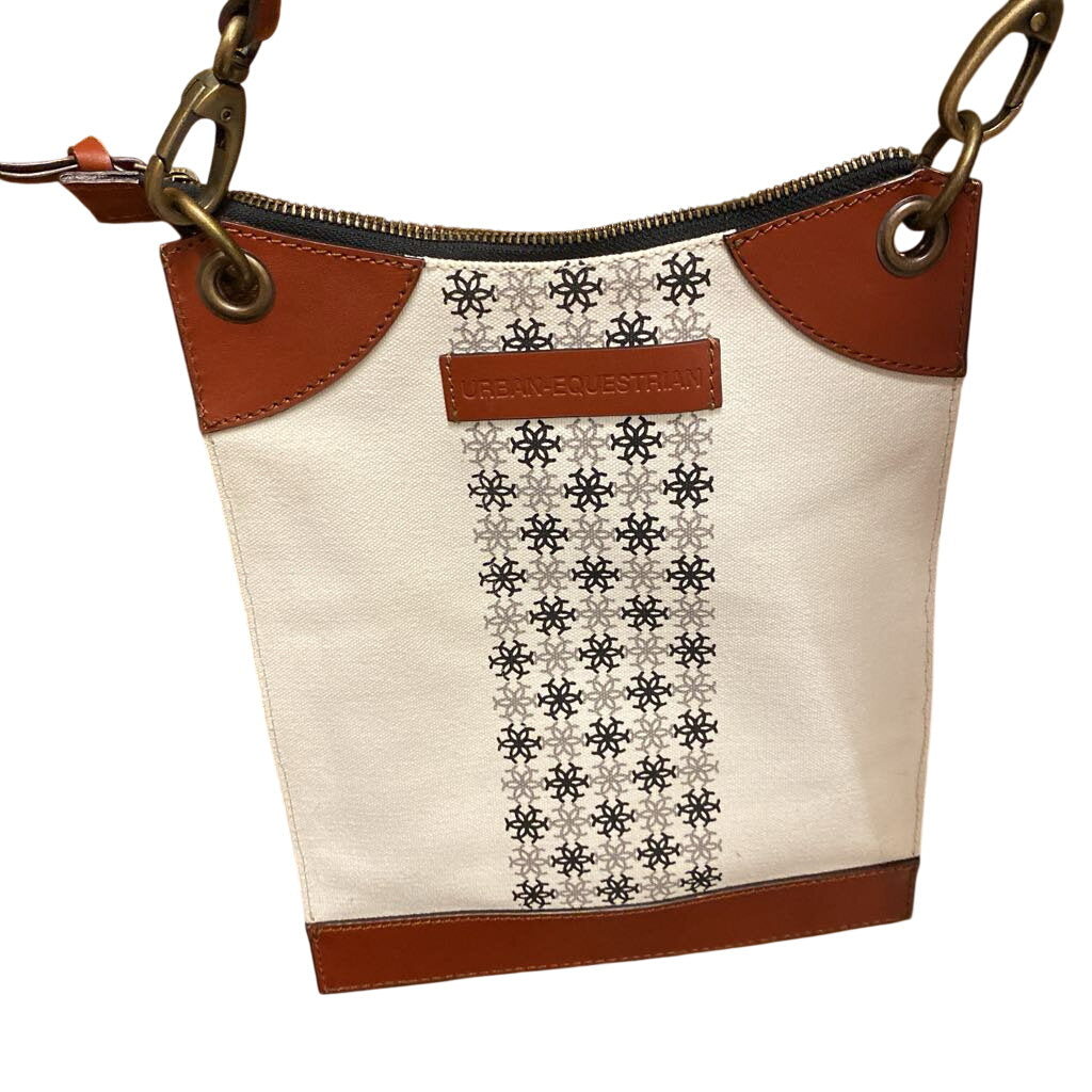 Urban Equestrian Ivory Canvas Crossbody