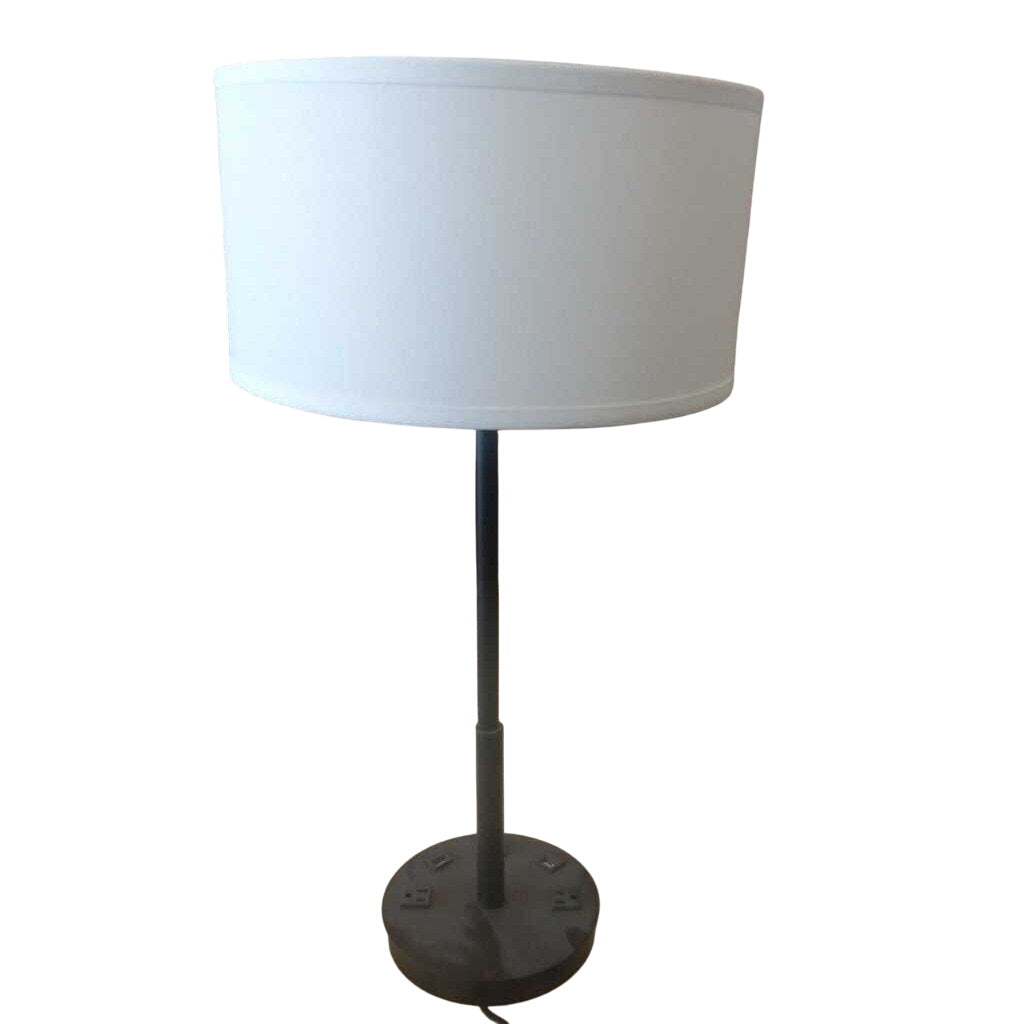 Black Metal Table Lamp-USB & Plug ins 29" by Miss Daisy's Consignment & Auction House