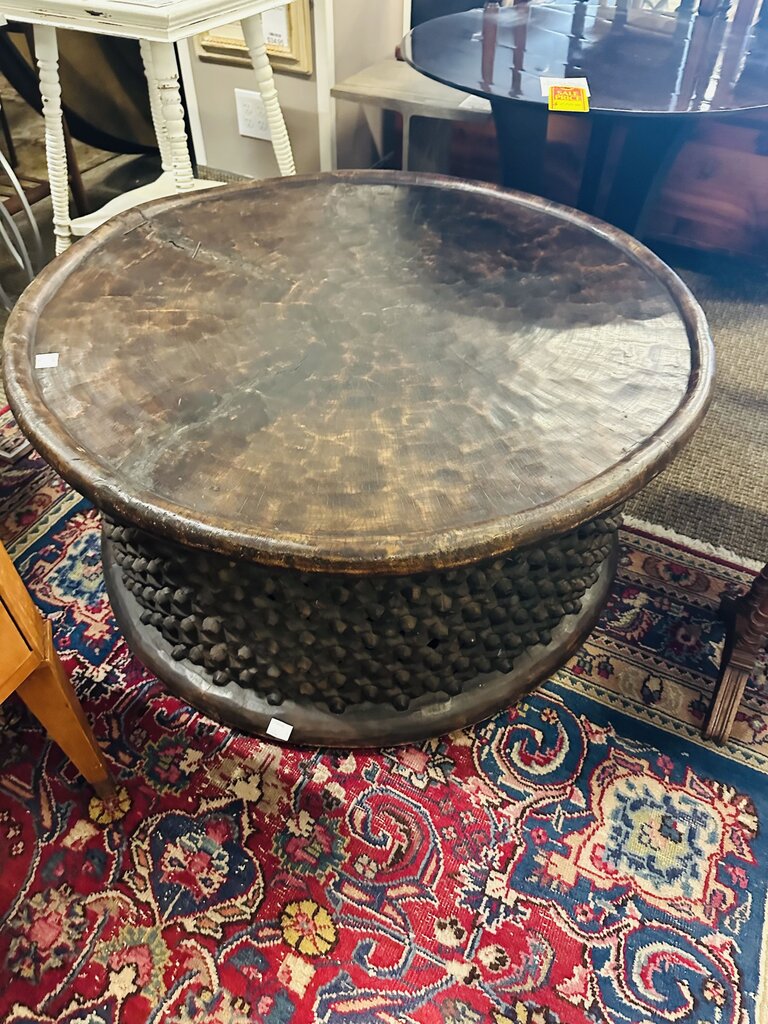 African Bamileke Carved Coffee Table 39x18