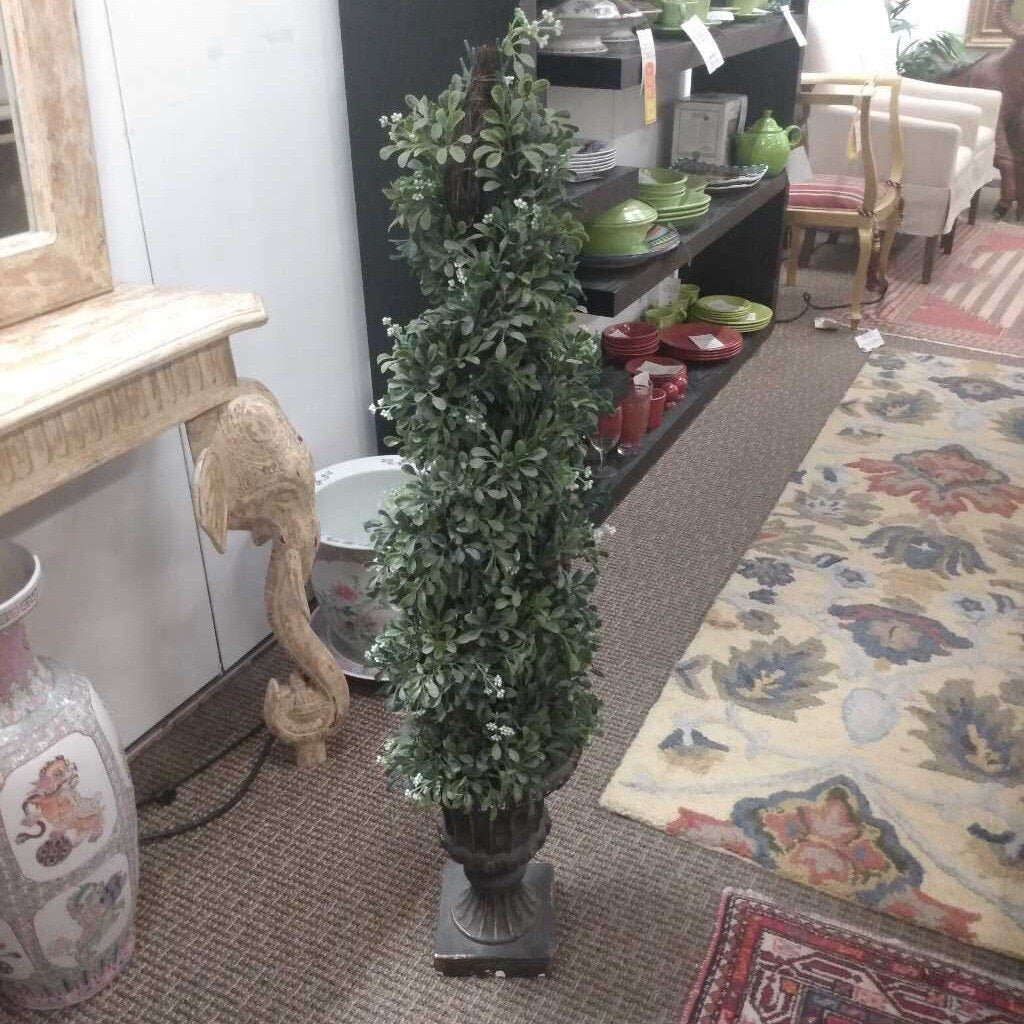 Faux Topiary in Metal Urn 48"