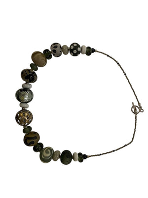 Mixed Material Beaded Wire Necklace by Miss Daisy's Consignment & Auction House