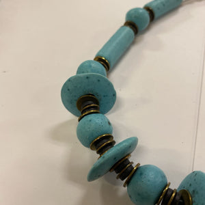 Turqouise Color Bead Statement Necklace