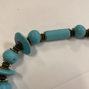 Turqouise Color Bead Statement Necklace