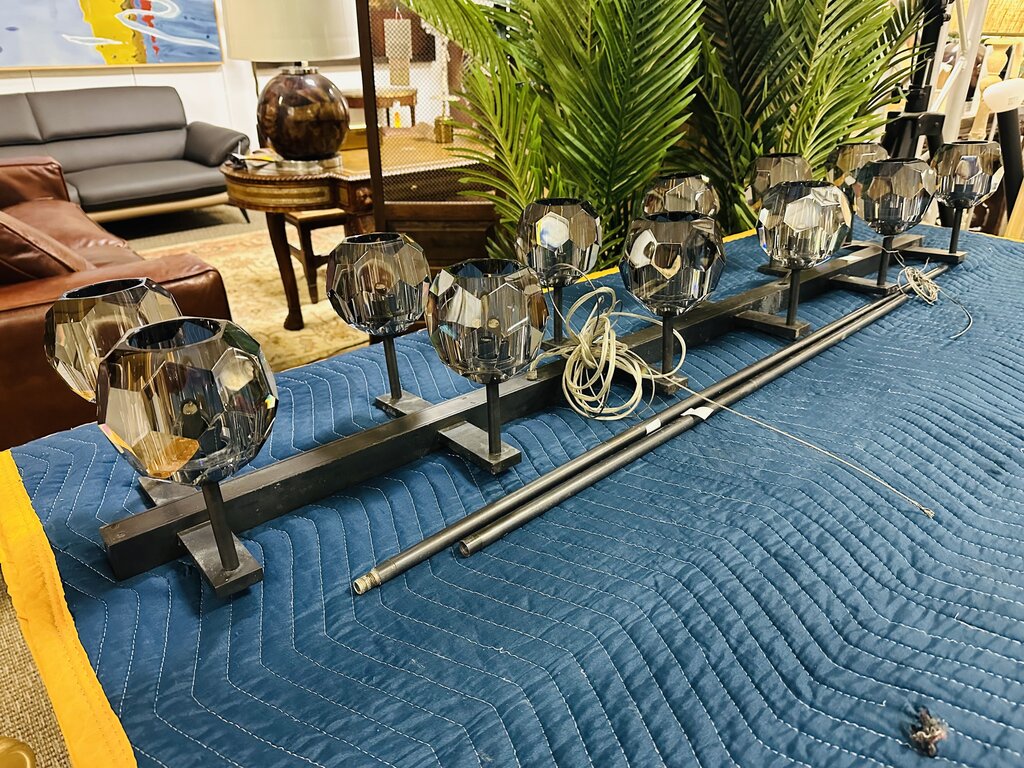 Restoration Hardware Boule Double Linear Chandelier 60" W