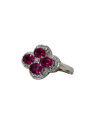 Ruby & Diamond Ring 18k White Gold by Miss Daisy's Consignment & Auction House