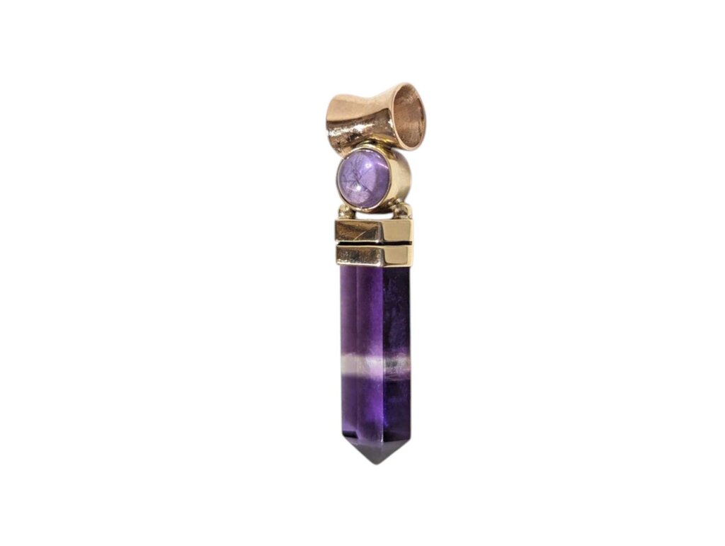 Amethyst Pendant 14k Rose & Yellow Gold