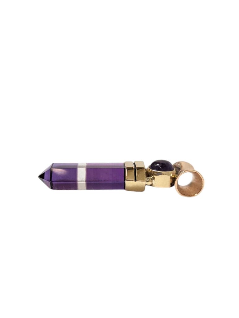 Amethyst Pendant 14k Rose & Yellow Gold