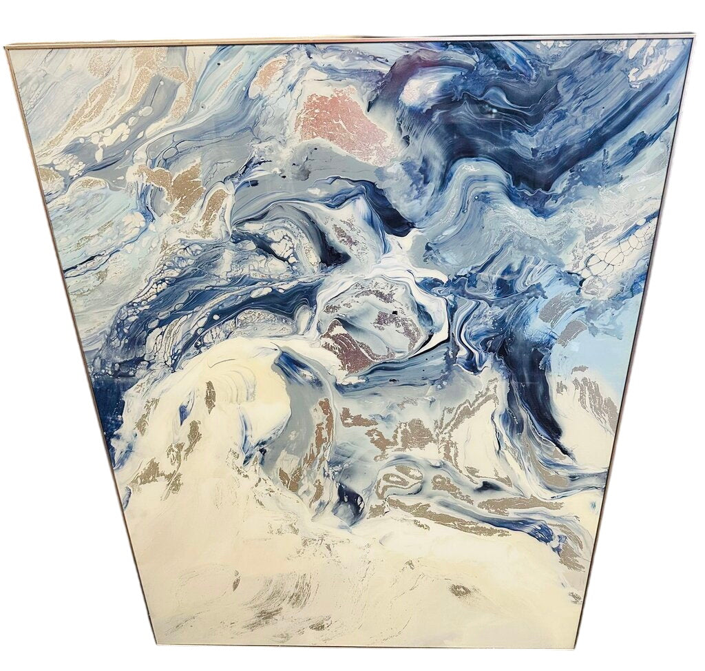 Blue Acrylic Artwork 30x40 by Miss Daisy's Consignment & Auction House