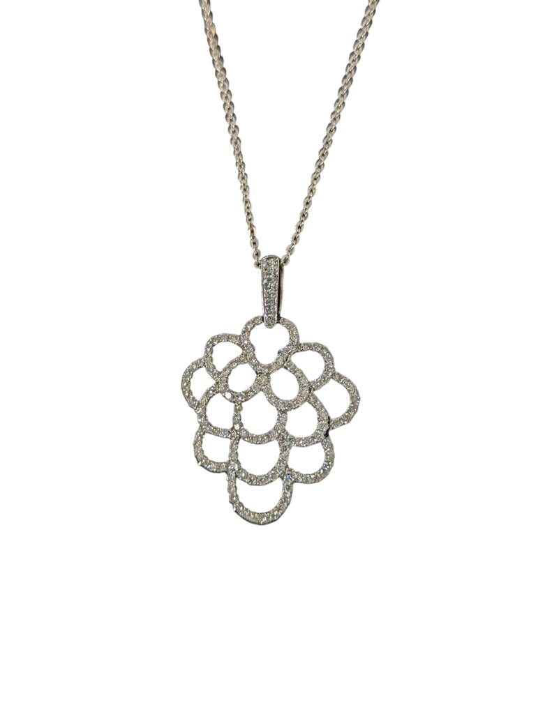 Diamond Pendant 18k White Gold (acorn shape) by Miss Daisy's Consignment & Auction House