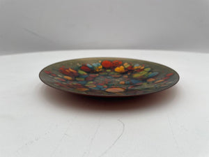 Sherry Schrut Abstract Gold Enamel Copper Plate 5.5"