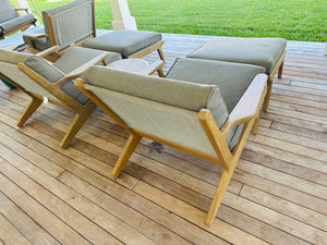 Gloster Bay Lounger Chair + Ottoman Orig $4400