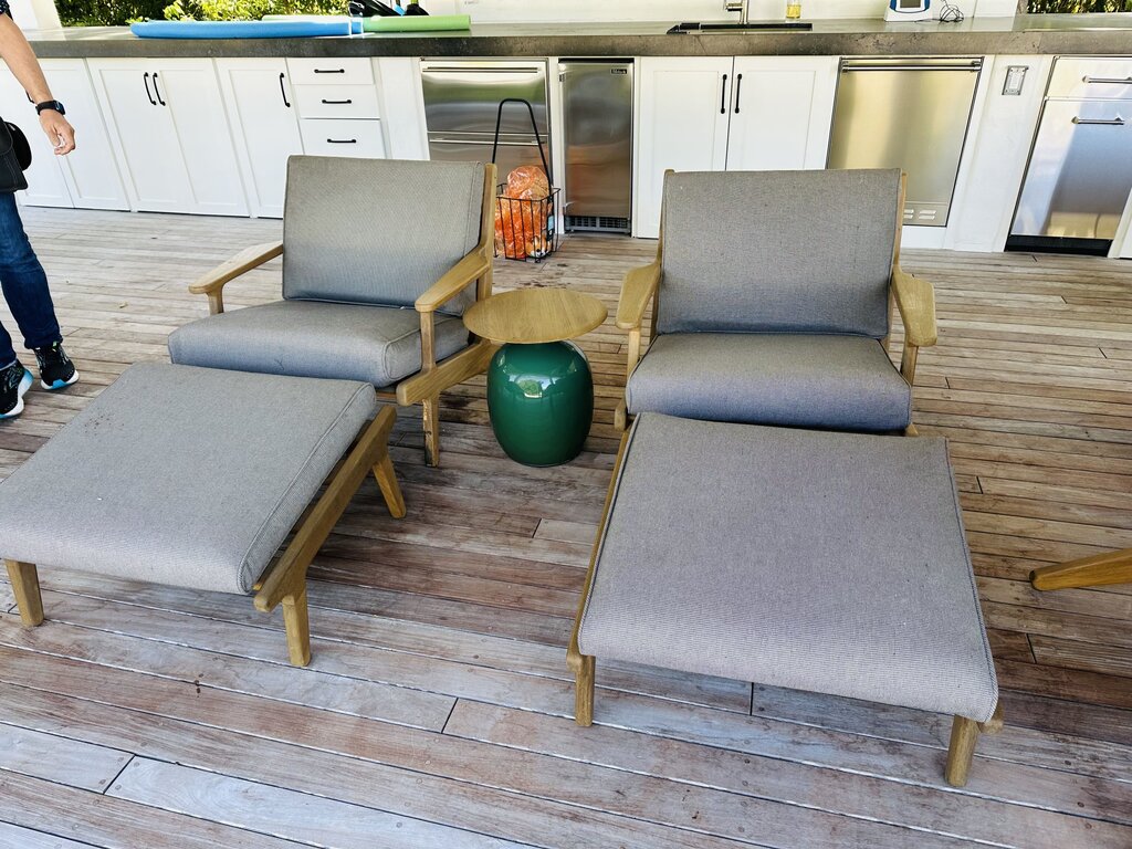 Gloster Bay Lounger Chair + Ottoman Orig $4400