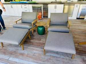 Gloster Bay Lounger Chair + Ottoman Orig $4400
