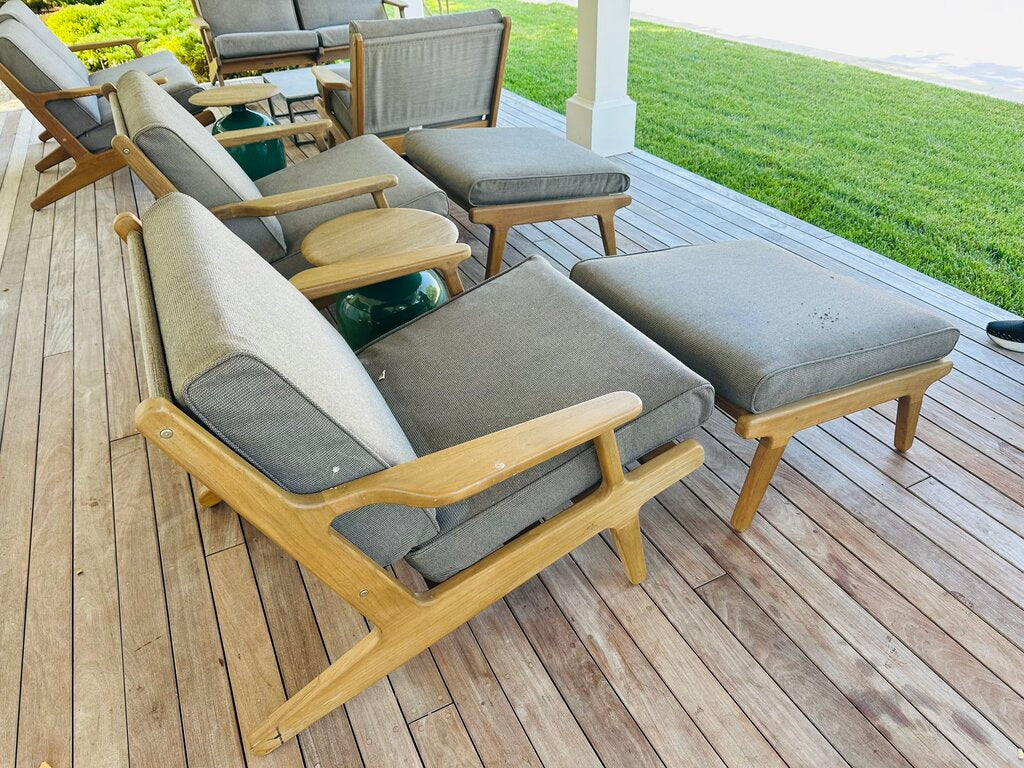 Gloster Bay Lounger Chair + Ottoman Orig $4400