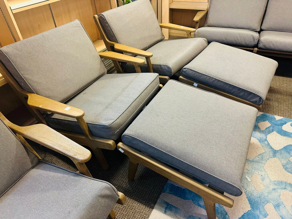 Gloster Bay Lounger Chair + Ottoman Orig $4400