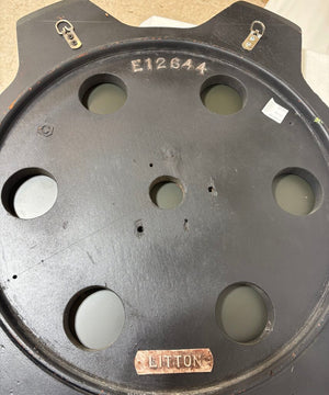Litton Black Wooden Cog Style Mirror E12644 27"