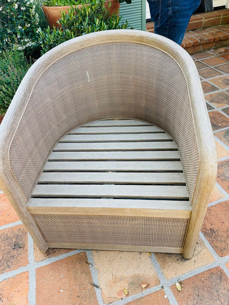 Restoration Hardware Lucia Swivel Barrel Chair Orig $1800