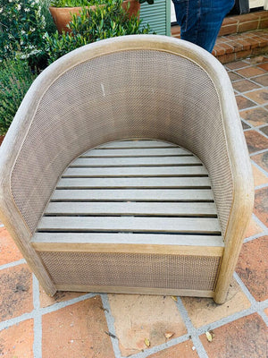 Restoration Hardware Lucia Swivel Barrel Chair Orig $1800